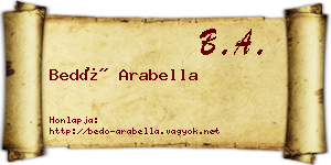 Bedő Arabella névjegykártya